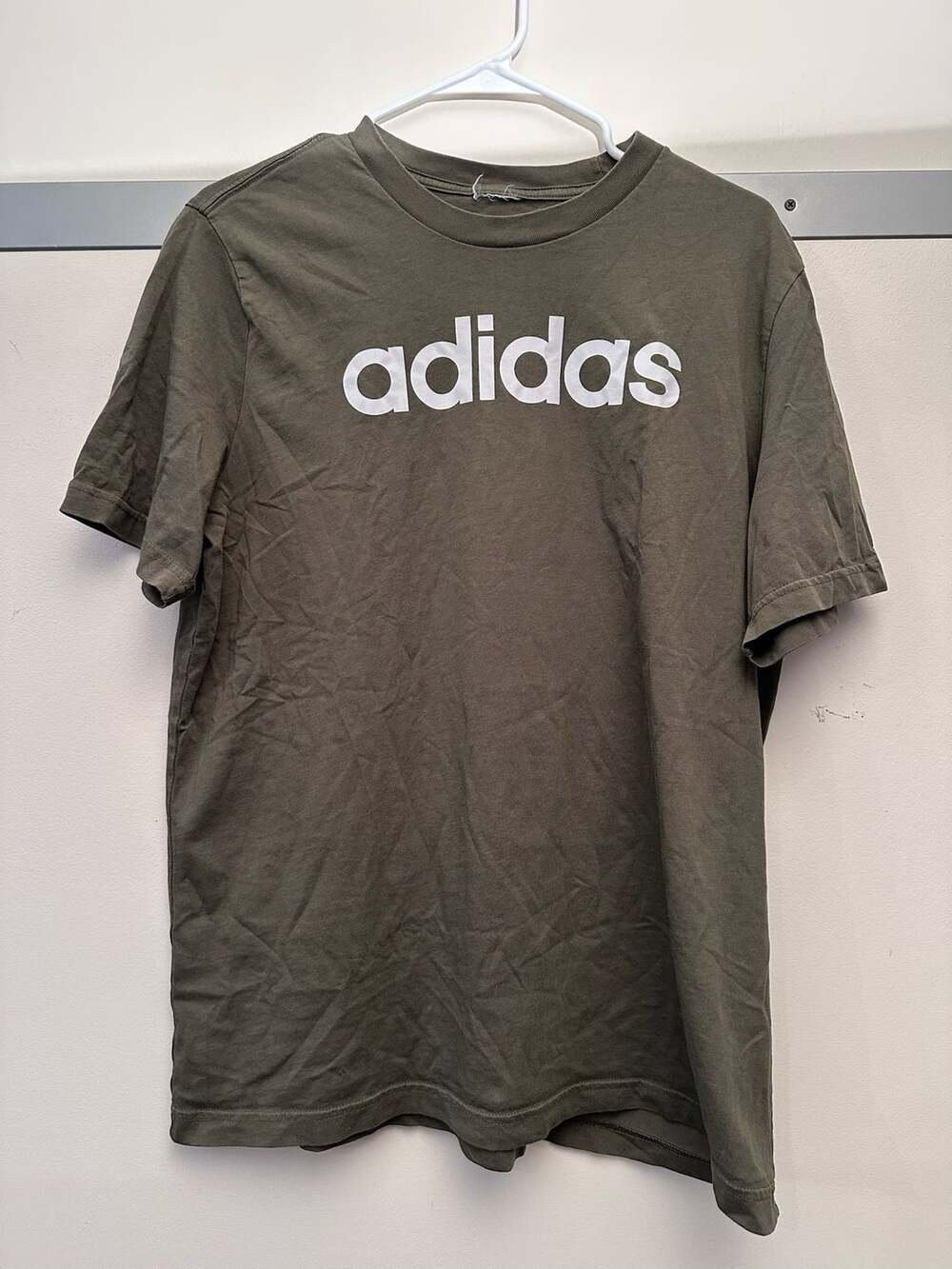 Adidas Linear Logo T-Shirt Green Short Sleeve
